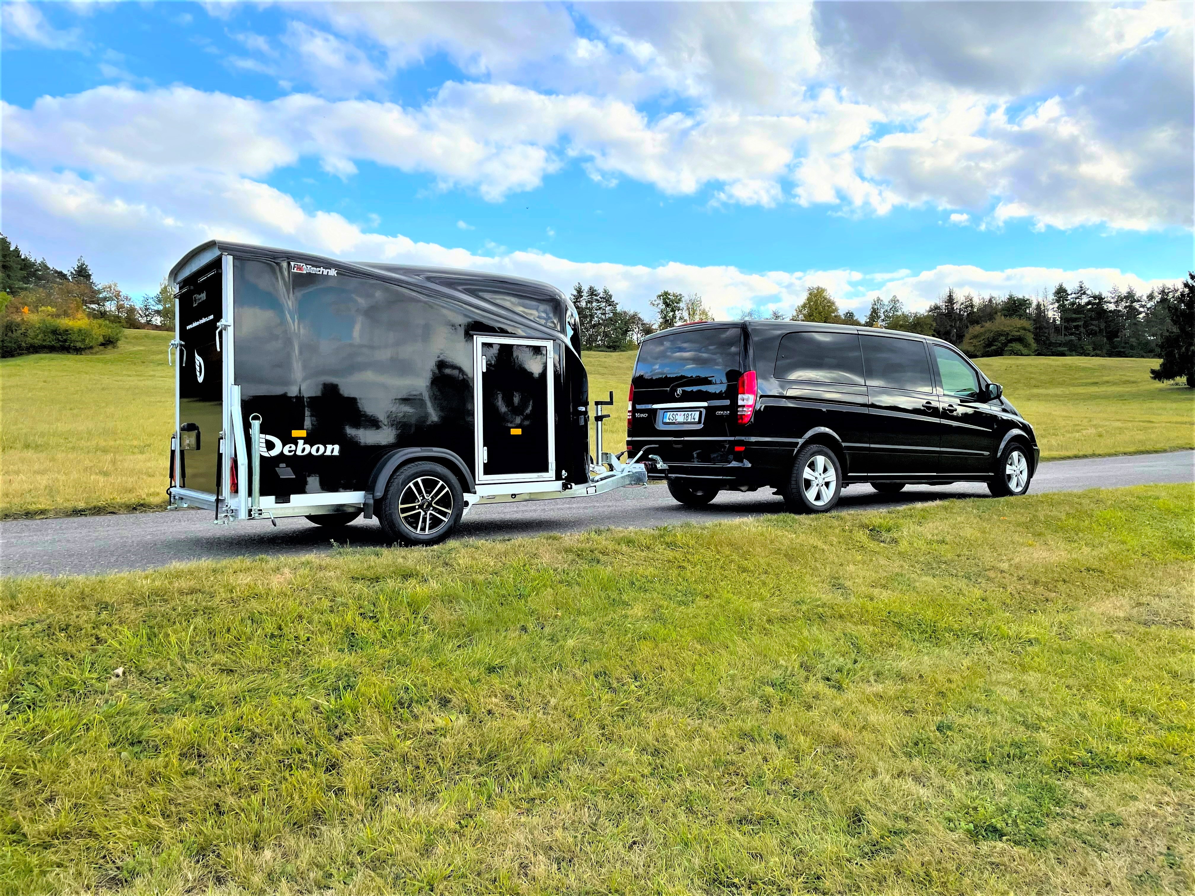 Skříňový přívěs Debon Cargo 1300 černý ALU KOLA 14